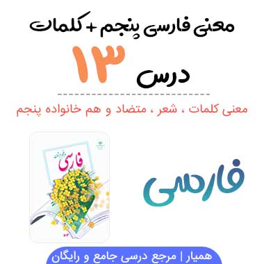 معنی شعر بال در بال پرستو ها فارسی پنجم صفحه ۱۰۴