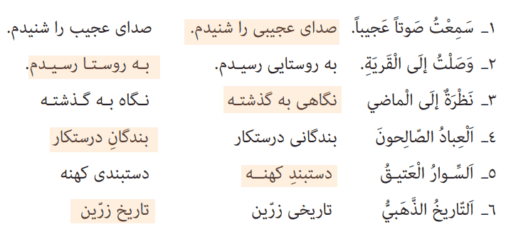 صفحه ۵۷ درس ۴ عربی یازدهم