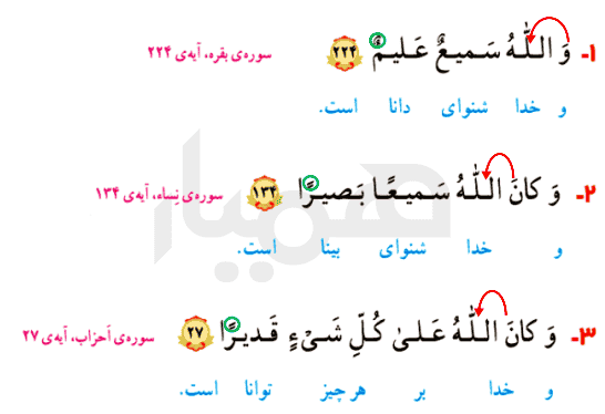صفحه ۱۲ قرآن چهارم