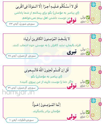 جواب بررسی کنید صفحه ۳۵ هدیه ها ششم