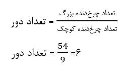 سرعت چرخش چرخ دنده