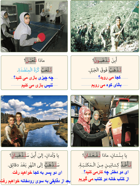 جواب تمرین درس ۶ صفحه ۸۰ عربی هشتم