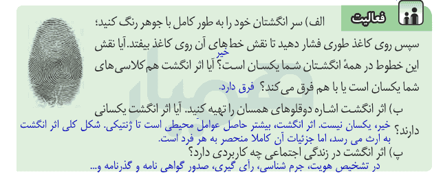 فعالیت صفحه ۵۶ علوم هشتم