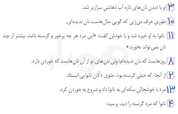 جواب صفحه ۲۰ نگارش ششم