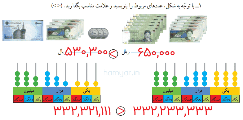 صفحه ۱۸ ریاضی چهارم