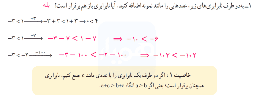 فعالیت صفحه ۹۲ ریاضی نهم