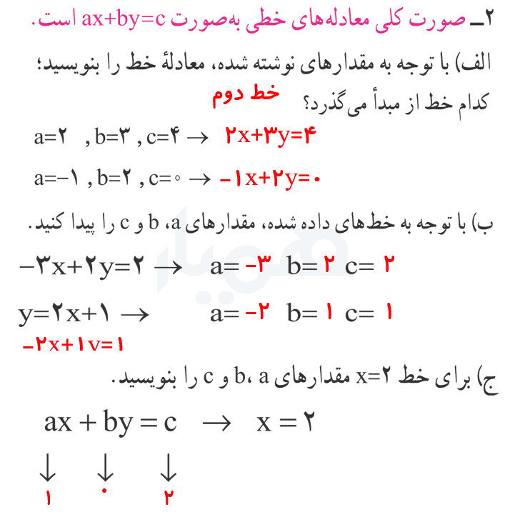 فعالیت صفحه ۱۰۵ ریاضی نهم