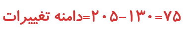 دامنه تغییرات