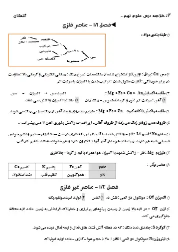  خلاصه فصل اول علوم پایه نهم 