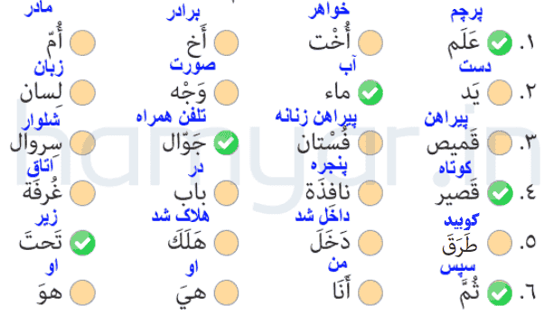 صفحه 113 عربی هفتم