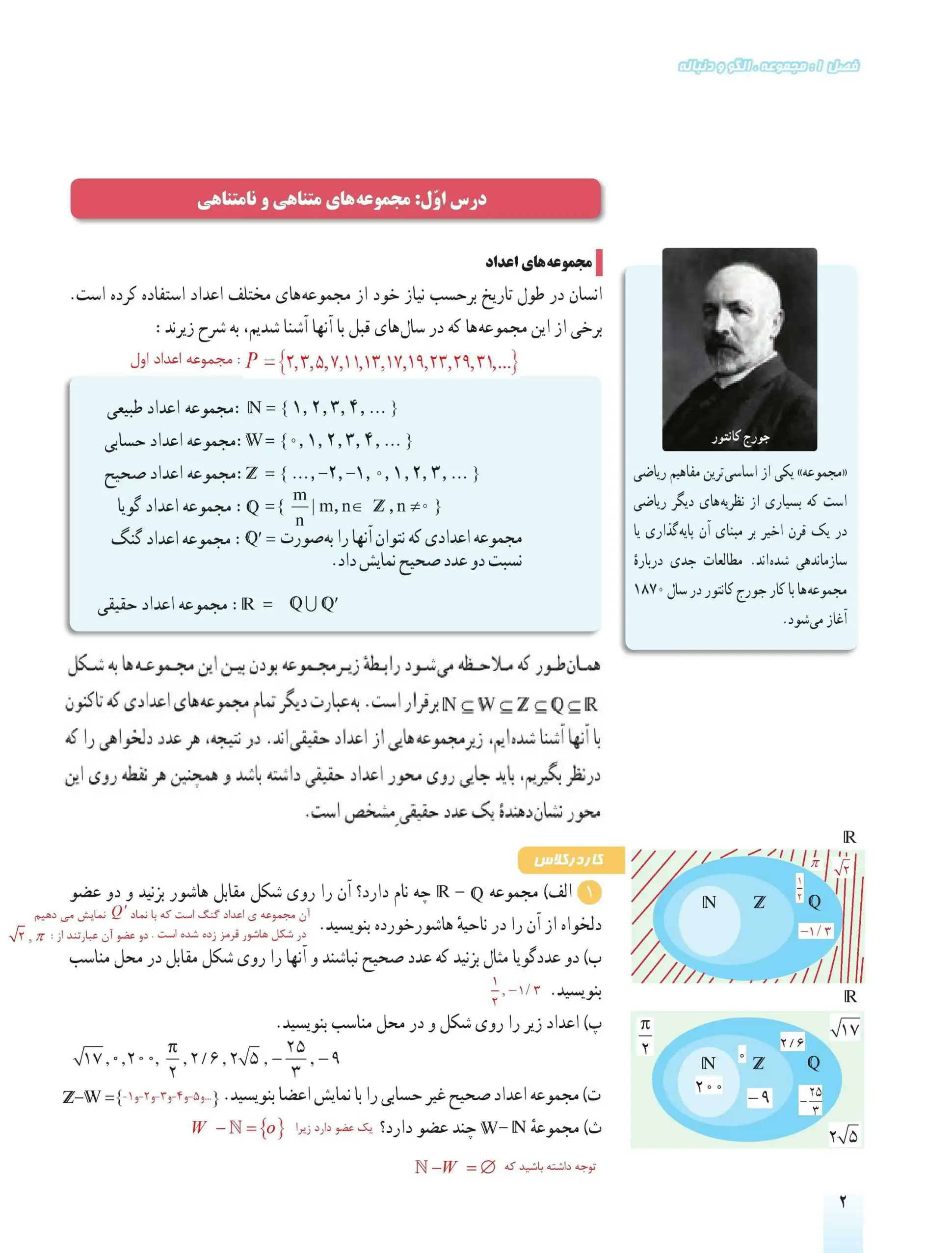فصل ۱ درس ۱ (صفحه ۲-۷)