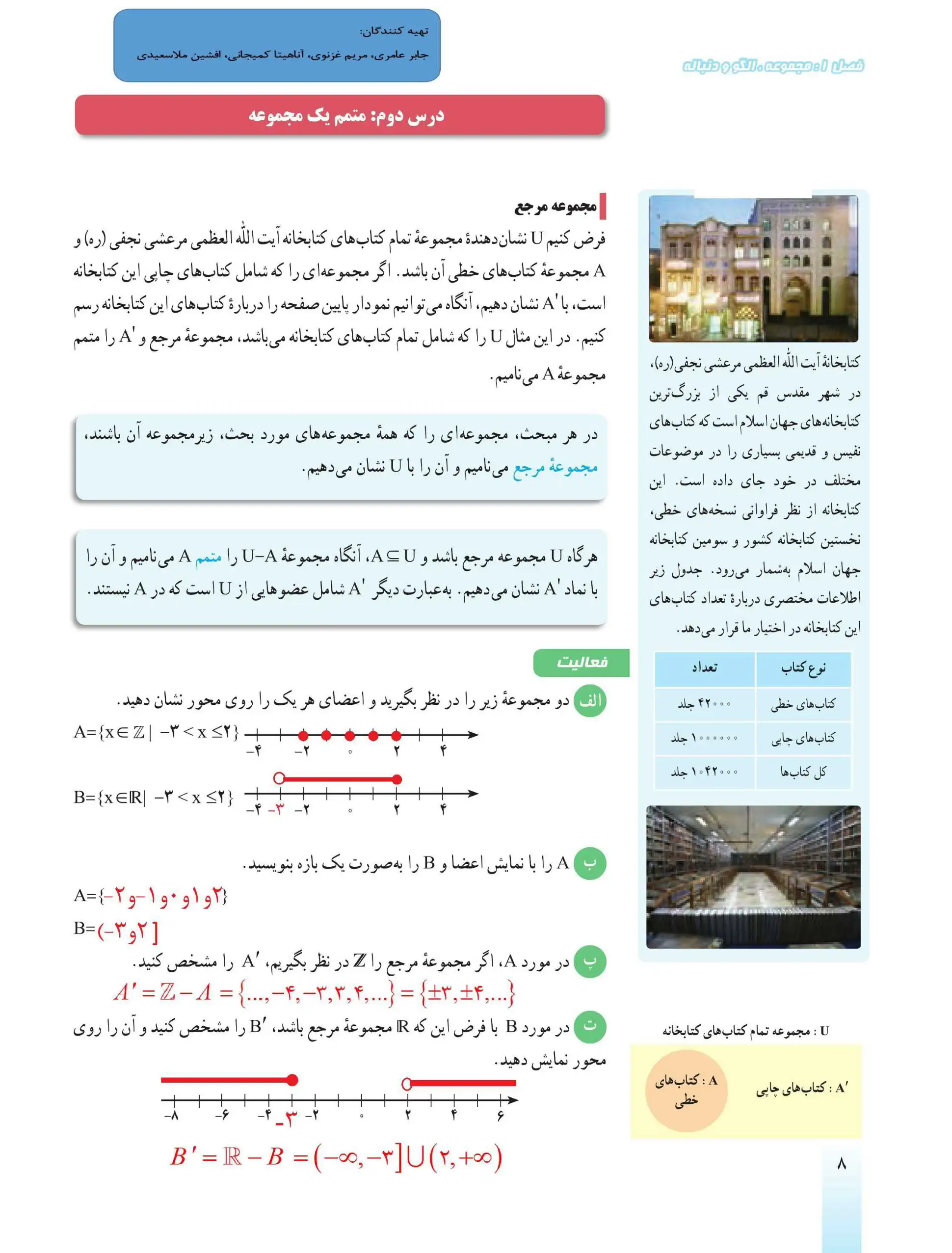 فصل ۱ درس ۲ (صفحه ۸-۱۳)