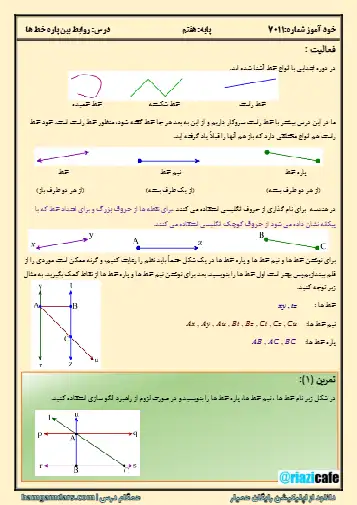 خود آموز فصل ۴ ریاضی هفتم